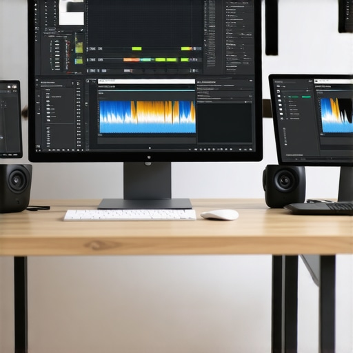 Multiple devices showing a synchronized editing project, illustrating cross-platform compatibility.