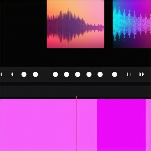 A screenshot of a professional video editing software timeline displaying audio editing and color grading layers.