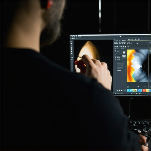 A person using a photo editing program to make lighting adjustments with curves