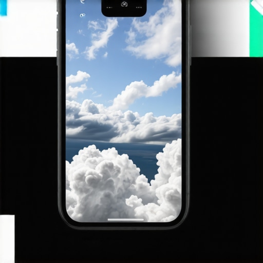Smartphone screen showing high-res textures inside editing app, illustrating efficient workflow with large files.