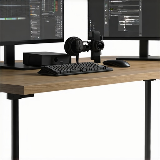An organized editing workstation with modern hardware and software screens, emphasizing maintenance and tool quality.
