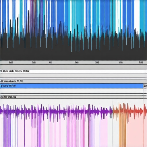 Screenshot showing waveform inspection in audio editing software