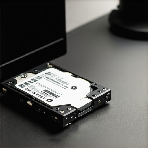 A close-up of an NVMe SSD drive in a sleek computer for professional video editing.